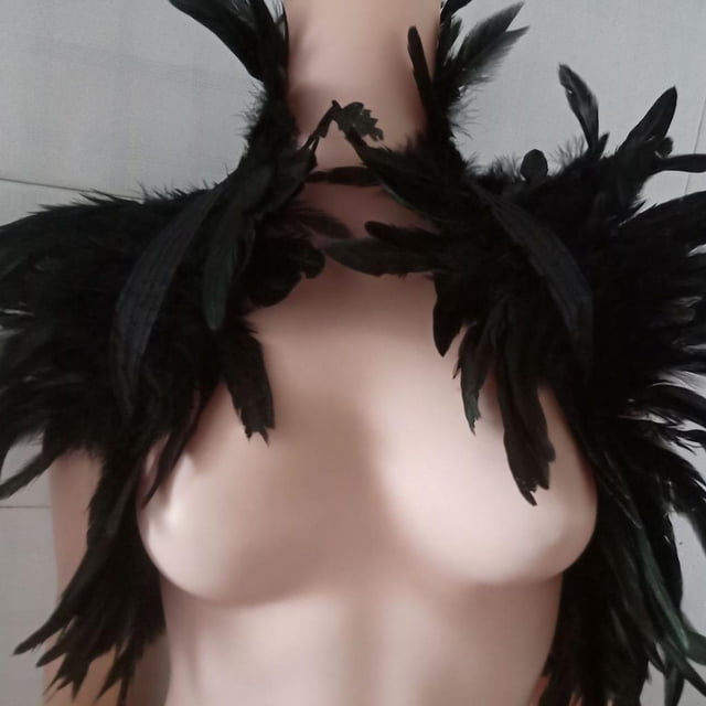 Mantón de encogimiento de hombros Colcomx cuello gótico disfraz Capelet Negro
