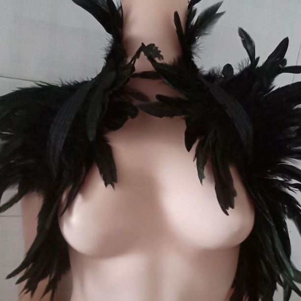 Bufanda victoriana de bufanda de Halloween, cuello gótico, para mujer, capa con s descubierto capa Negro Macarena Capa chal mujer