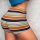 thumbnail image 4 of Fotbe Colorful Pastel Stripes Shorts Sin Costuras – Shorts Deportivos de Cintura Alta para Mujer, Elásticos para Gimnasio, Yoga, Running o Ciclismo-Small, 4 of 8