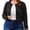 A1-Black, variant on Women's Plus Size Button Front Cropped Cardigan