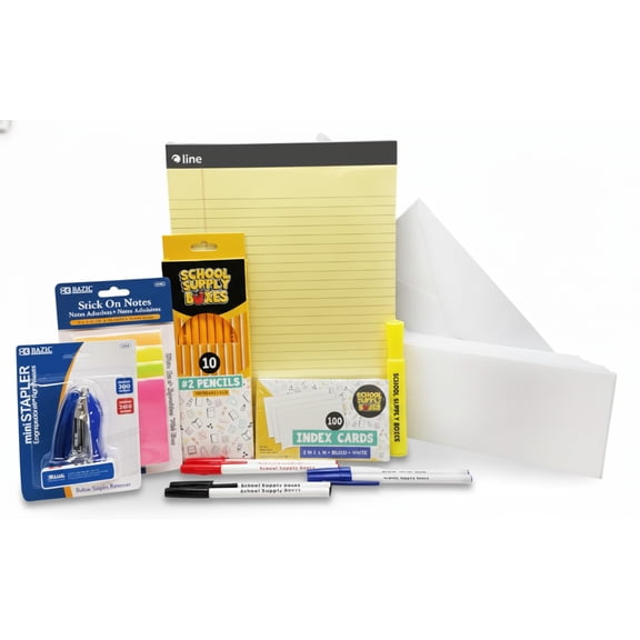 School Supply Boxes - Tax Time Essentials Office Kit – Basic Filing & Writing Supplies for Personal or Home Office Tax Prep