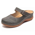 thumbnail image 1 of Block Heel Sandals Casual Wedge Heel Footwear Supplies Dark Grey Comfort 1 Pair, 1 of 5