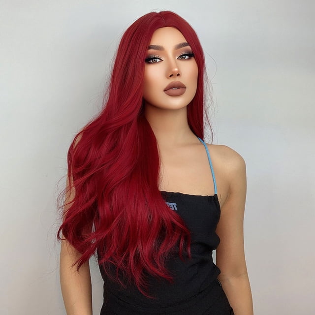 Perruques à Cheveux Longs Aguichant Perruque Ondulée avec Filet pour Cheveux