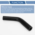 thumbnail image 4 of Unique Bargains 1pcs 13-19mm 0.51"-0.75" ID 90mm 3.54" Length 45° Black Car Silicone Hose Universal, 4 of 7