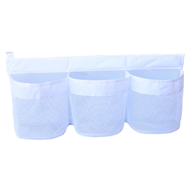 Piwvid Bath Toy Storage Organizer Three Compartment Horizontal Bathtub Toy Storage Bath Toy Hanging Organizer Net Large Capacity Bath Toy Organizer for Storage and Sorting of Toys