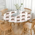 thumbnail image 3 of Baseball Bows Pattern Round Fitted Tablecloth with Elastic Edge,Dining Table Cover Waterproof,Outdoor Round Tablecloth for Camping,Dining,Indoor and Outdoor, 3 of 7
