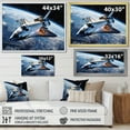 thumbnail image 4 of Designart "In the Space Shuttle s Journey I" Space Shuttle Floater Framed Wall Art Living Room, 4 of 7