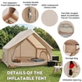 thumbnail image 3 of Inflatable Camping Tent – 420D Oxford Waterproof, Easy Setup Blow Up Tent with Hand Pump, Storage Bag, Glamping Air Cabin for 4-6 Adults, 3 of 7