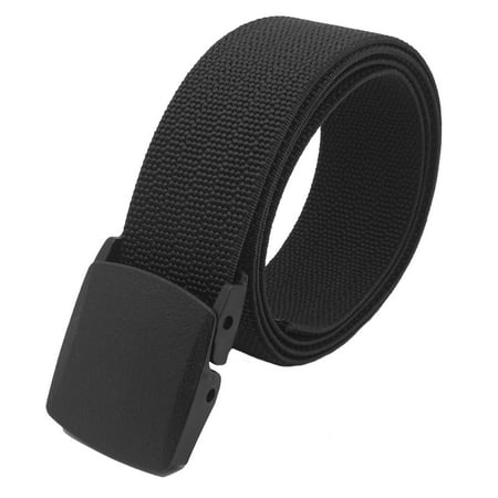 Men's Tactical Elastic Military Belt with Plastic Buckle Small