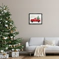 thumbnail image 2 of Stupell Industries Merry Christmas Holiday Red Truck Santa Gnomes & Tree Graphic Art Jet Black Floating Framed Canvas Print Wall Art, Design by Heatherlee Chan, 2 of 5