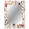 thumbnail image 2 of Designart "Ranunculus Whispers" Floral Wall Mirror, Printed Pink Wall Mirror, Traditional Bathroom Wall Mirror, Decorative Floral Mirror - 30x40 Inch, 2 of 5