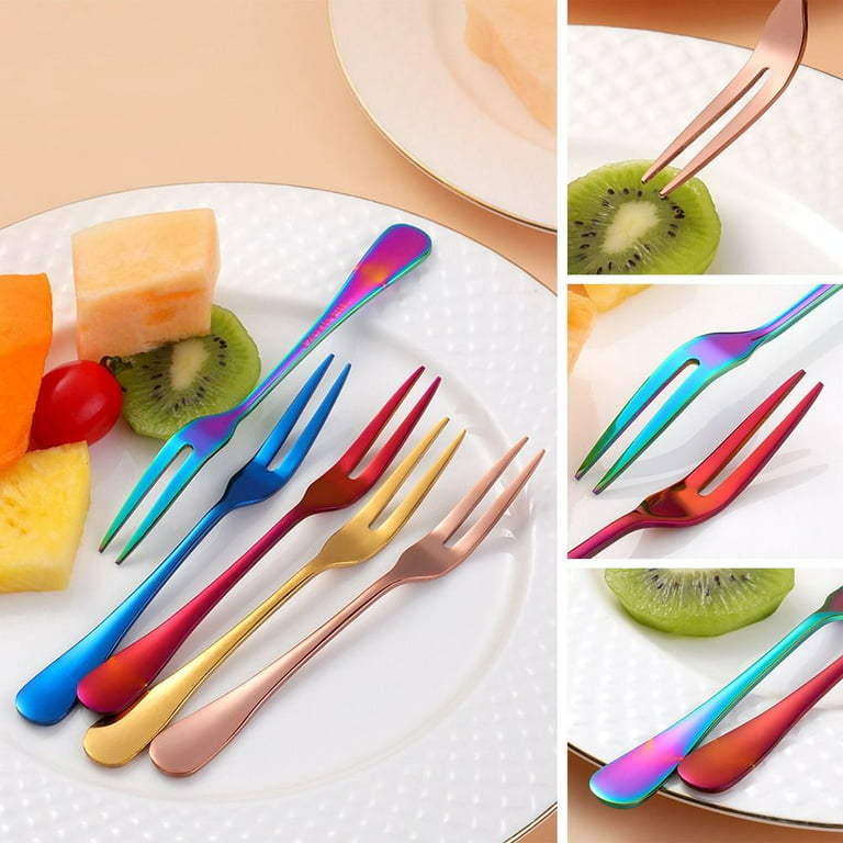 Cake Fruit Fork Kids Colourful Cutlery Cute Novelty Kitchen Tools Forks  I3D4 