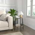thumbnail image 4 of Side Table Set of 2, Small Round End Table with Storage Shelf for Small Space, 2-Tier Bedside Table Sofa Couch Table, Nighstands Set of 2 Accent Table for Living Room, Bedroom, Grey, 4 of 5