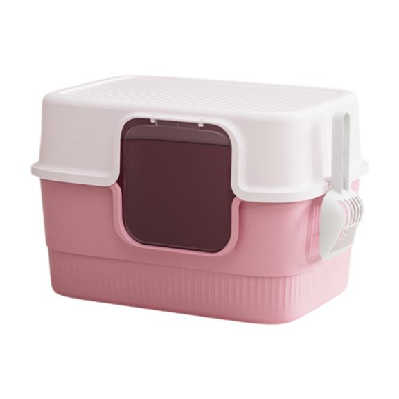 Caja de arena para gatos Strade Fareast Limited completamente cubierta Rosa