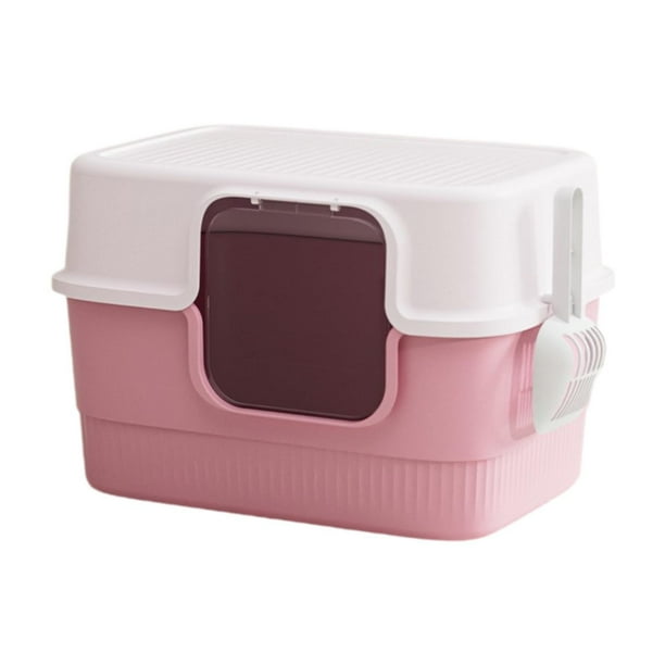 Caja de arena para gatos Strade Fareast Limited completamente cubierta Rosa
