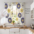 thumbnail image 2 of Purple Yellow Flowers Sheer Curtains 63 Inch Length 2 Panels Set, Farmhouse Botanical Floral Voile Window Treatment Rod Pocket Curtains Sheers Drapes for Bedroom/Living Room/Kitchen 52x"63"x2, 2 of 8