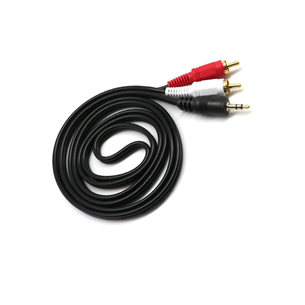 93D9 Durable USB 2.0 3.5mm Male Jack Cord Auto AUX Audio Plug Black Female 