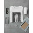 thumbnail image 3 of Leaning Tower Of Pisa Sketch T-Shirt Men -Ethan Harper Designs, Male 5X-Large, 3 of 4