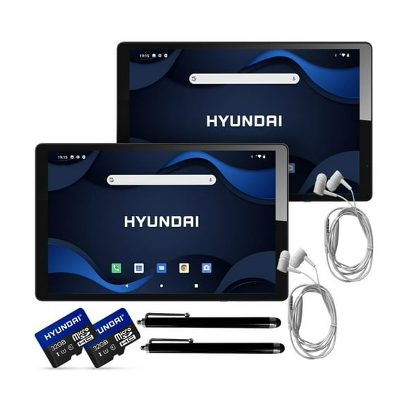Set Tablet Hyundai HT10WB2RBK02 32GB Gris más 2 Audífonos, 2 Lapices y 2 Memorias