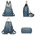 thumbnail image 5 of Nueva mochila vintage de cuero de alta calidad para mujer, mochila de viaje de gran capacidad, mochila escolar de moda, mochila de hombro para mujer, 5 of 5