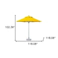 thumbnail image 3 of 10' Yellow Polyester Round Market Patio Umbrella, 3 of 5