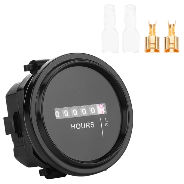 RileyFine Compteur d'heures Quartz Minuterie Mécanique Ronde Jauge d'heures Moteur Encliquetable pour Motoneige Auto Bateau Automobile Tracteur Pelouse Marine Camion Générateur (L-AC110-250V RileyFine Compteur d'heures Quartz Minuterie Mécanique Ronde Jauge d'heures Moteur Encliquetable pour Motoneige Auto Bateau Automobile Tracteur Pelouse Marine Camion Générateur (L-AC110-250V