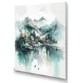 thumbnail image 2 of Designart "Faded Village In The Mountain I" Landscape Mountains River Wall Decor, 2 of 5