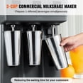 thumbnail image 3 of KFFKFF Milkshake Creator, Triple Electric Units of 375W Each, Professional Three-Head Beverage Blending Device, Equipped with LED Smart Microswitch, 3-Speed Shake Blender, 3 x 820 ml Containers, 3 of 9