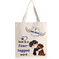 thumbnail image 2 of Set of 2 Reusable 100% Cotton Organic Canvas bags - I believe in my Pets, 2 of 13