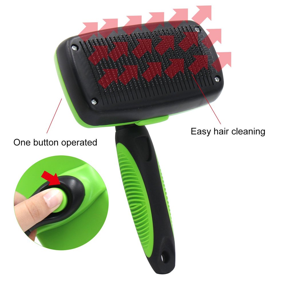 Self Cleaning Slicker Brush for PetsPet Brush Gently Removes Tangled