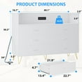 thumbnail image 3 of Litake White Dresser with LED Light for Bedroom 6 Drawer, Wooden Dressers with Charging Station, Double Dresser with Wide Drawers, Modern Chests of Drawers for Hallway, TV Stand, 3 of 7