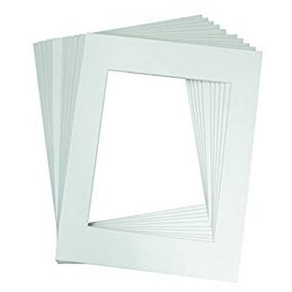 Mat Board Center, Pack of 10, 11x14 WHITE COLORS Picture Mats for 8x10