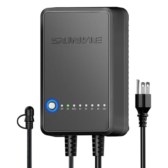 SUNVIE 60W Low Voltage Landscape Transformer with Timer and Photocell Sensor Step Down Transformer