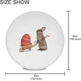 thumbnail image 2 of SKYSONIC Cute Easter Bunny Round Tablecloth 60inch Indoor Wrinkle Free, Rabbit Red Easter Egg Circular Lace Table Cover Washable for Kitchen Party BBQ Dining Decor, 2 of 7