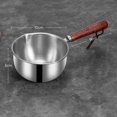 thumbnail image 4 of Gnmfd 304 Stainless Steel Three-Layer Mini Hot Oil Pot Thickened Deep Pan with Anti-Splash for Melting Cheese Candy Chocolate Heating Soups Sauces Milk Warming Household Kitchen Cooking, 4 of 9