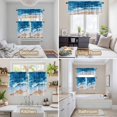 thumbnail image 6 of Blue Beach Coastal Kitchen Curtains Sets for Windows 36 Inch Length, Nautical Summer Seaside Ocean Rod Pocket Window Treatments Tier Curtains and Valances Set for Bedroom/Bathroom, 6 of 8