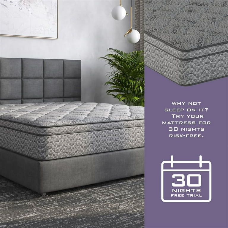 American Mattress Company - 10in American Made Mattress- 100% Made in USA - 20 Year Warranty - CertiPUR Foam - Chiropractic Endorsed (48x75)