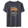 thumbnail image 2 of yievot Funny T Shirts 40th Birthday Gift for Women Vintage 1984 Shirt Letter Print Retro Party Tops Casual Short Sleeve Tee, 2 of 4
