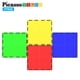 thumbnail image 3 of Set de bloques de construcción PicassoTiles PTE09 con 4 cuadrados grandes, 3 of 8