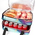 thumbnail image 5 of Unicorn Double Layered Insulated Lunch Bag with Two Compartments, Large Capacity, Handheld Portable Lunch Bag for Refrigerated Meals - 7.1x11.4x16.1 Inches, 5 of 6