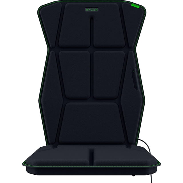 Razer Freyja HD Haptic Coussin de Chaise de Jeu : Haptique Multidirectionnelle - Personnalisation de l'Égaliseur Haptique via Synapse - HyperSpeed Sans Fil et Bluetooth - Sangle Ajustable pour Ajustement Universel