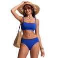 thumbnail image 3 of CRZ YOGA Mid Waisted Bikini Bottoms for Women Full Coverage Bathing Suit Swimsuit Basic Swim Briefs, 3 of 5