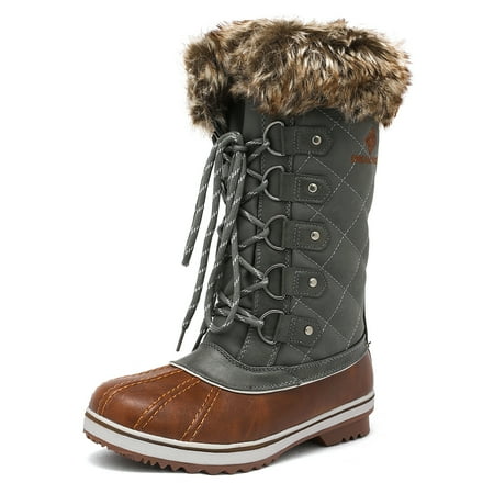 

Dream Pairs Women s Waterproof Mid-Calf Winter Outdoor Snow Boots RIVER_1 TAN/KHAKI Size 7