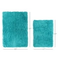 thumbnail image 2 of Nestl Super Soft Shaggy Bath Rug, Absorbent Bathroom Rug, Small and Medium, Teal, 2 of 4