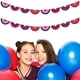 thumbnail image 5 of Banderines patriotas con estrellas rojas y azules preensamblados para el 4 de julio, decoraciones colgantes para el Día de la Independencia, Día de los Caídos, fiestas y decoración del hogar., 5 of 5