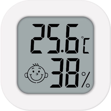 Detector de humedad Mini termómetro interior Monitor de humedad Sensor de temperatura LCD digital Medidor de humedad Medidor de temperatura Termómetro Higrómetro de habitación Medidor Estación