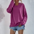 thumbnail image 2 of 2024 Fashion Square Neck Hoodies for Women Solid Color Long Sleeve Pullover Loose-Fit Casual Sweatshirts Tops, 2 of 9