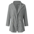 thumbnail image 4 of Vedolay Tops for Women Casual Womens Casual Fashion Front Open Solid Color Lapel Suit Jacket with Pockets,Gray 4XL, 4 of 5