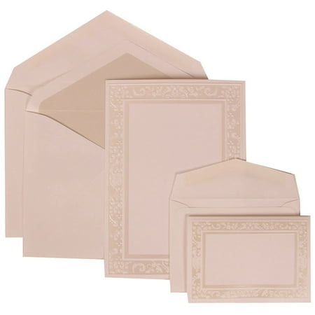 jam paper wedding invitation combo set white card with crystal