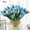 Blue, variant on Morttic 5/10Pack Artificial Tulip Flowers 13.5 Inch PU Real Touch Tulip Bouquet Flowers Bridal Bouquets for Home Kitchen Wedding Office Party Decorations (Blue ,10pcs)